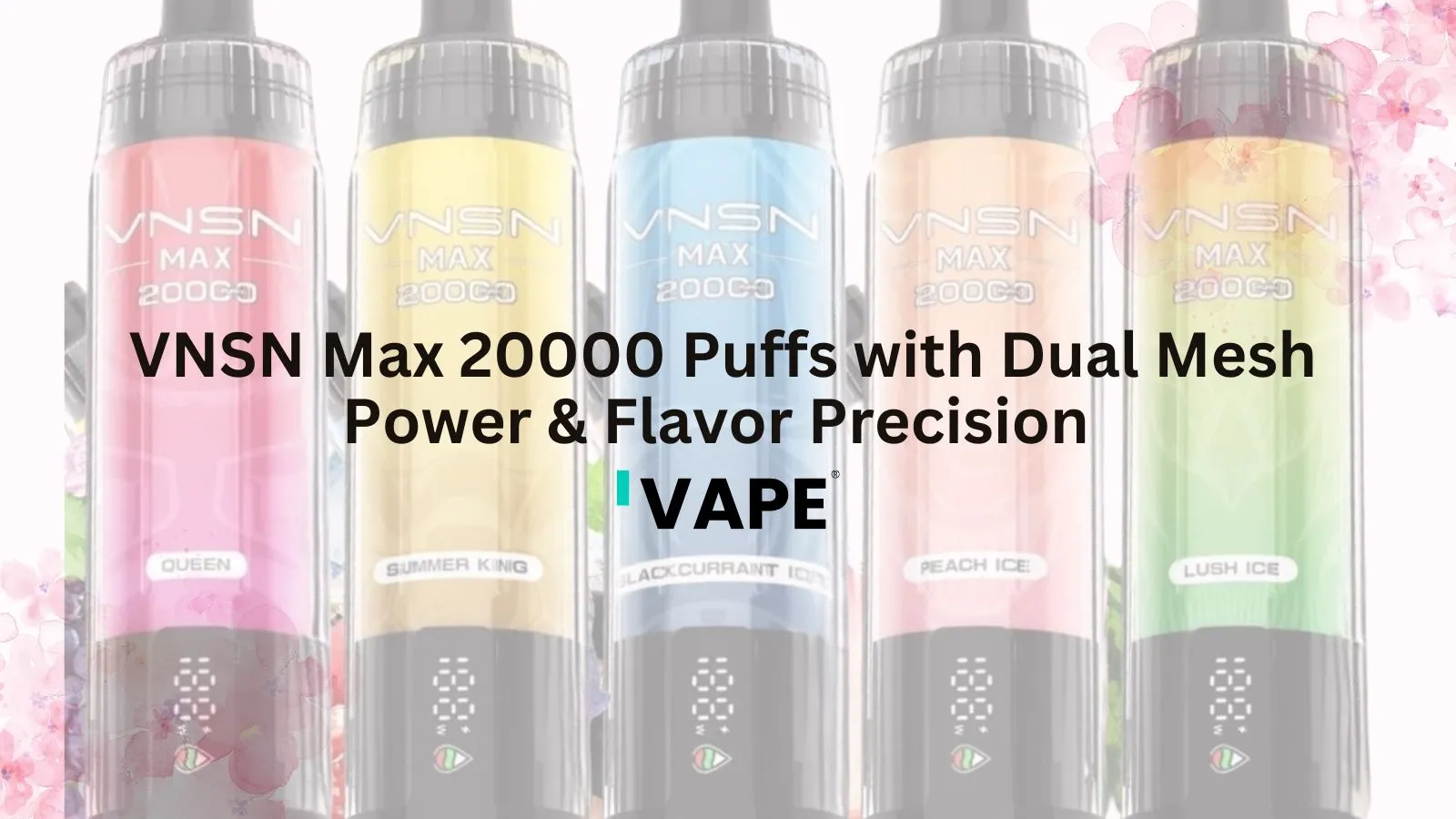 Experience Shisha Like Never Before: VNSN Max 20000 Puffs with Dual Mesh Power & Flavor Precision