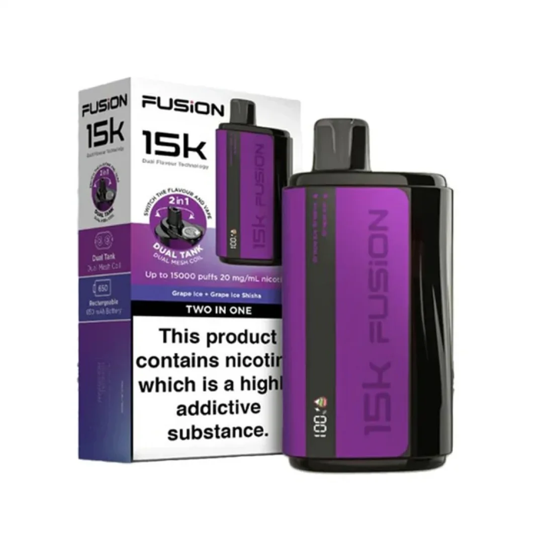 Fusion Dual Tank 15000 Puffs 2 In 1 Disposable Vape