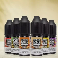 Box of 10 Ultimate Custard Range 10ml Nic Salts E-liquid