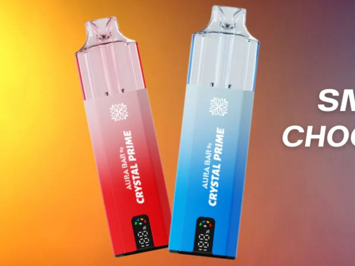 Crystal Prime Aura Bar Packaging with 10000 Puff Count