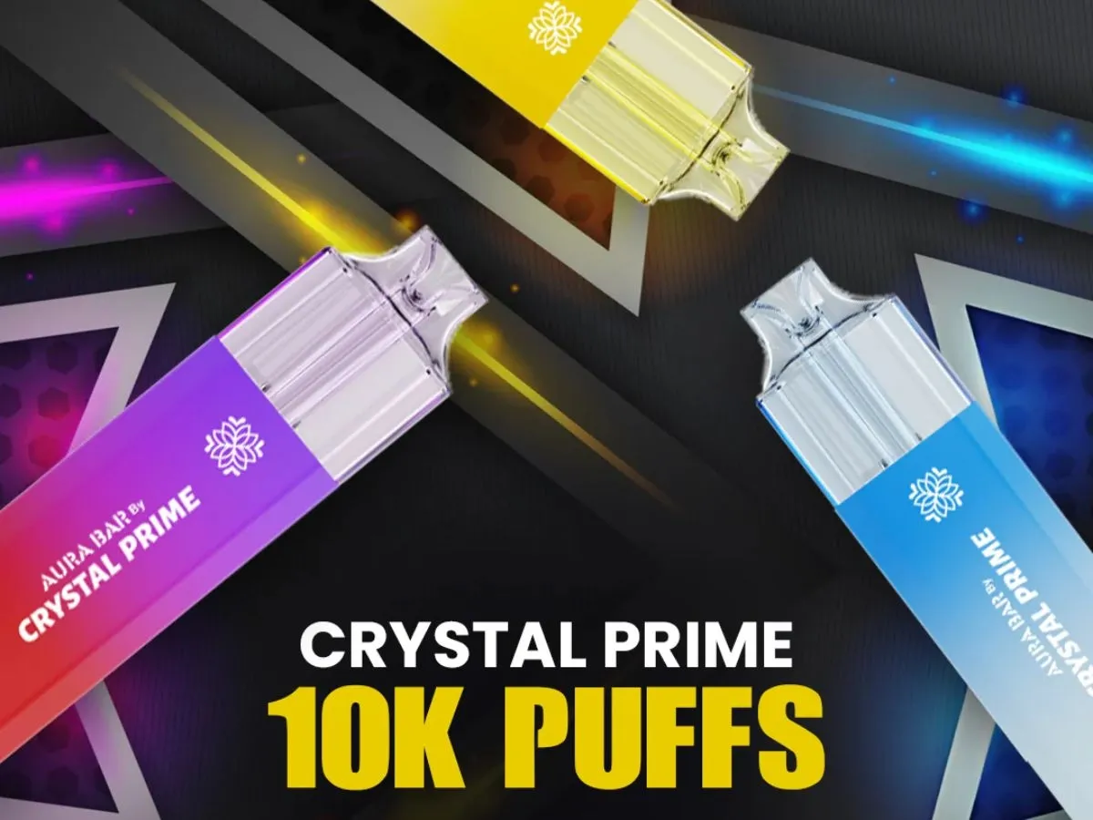 Rechargeable Aura Bar 10K Vape by Crystal Prime