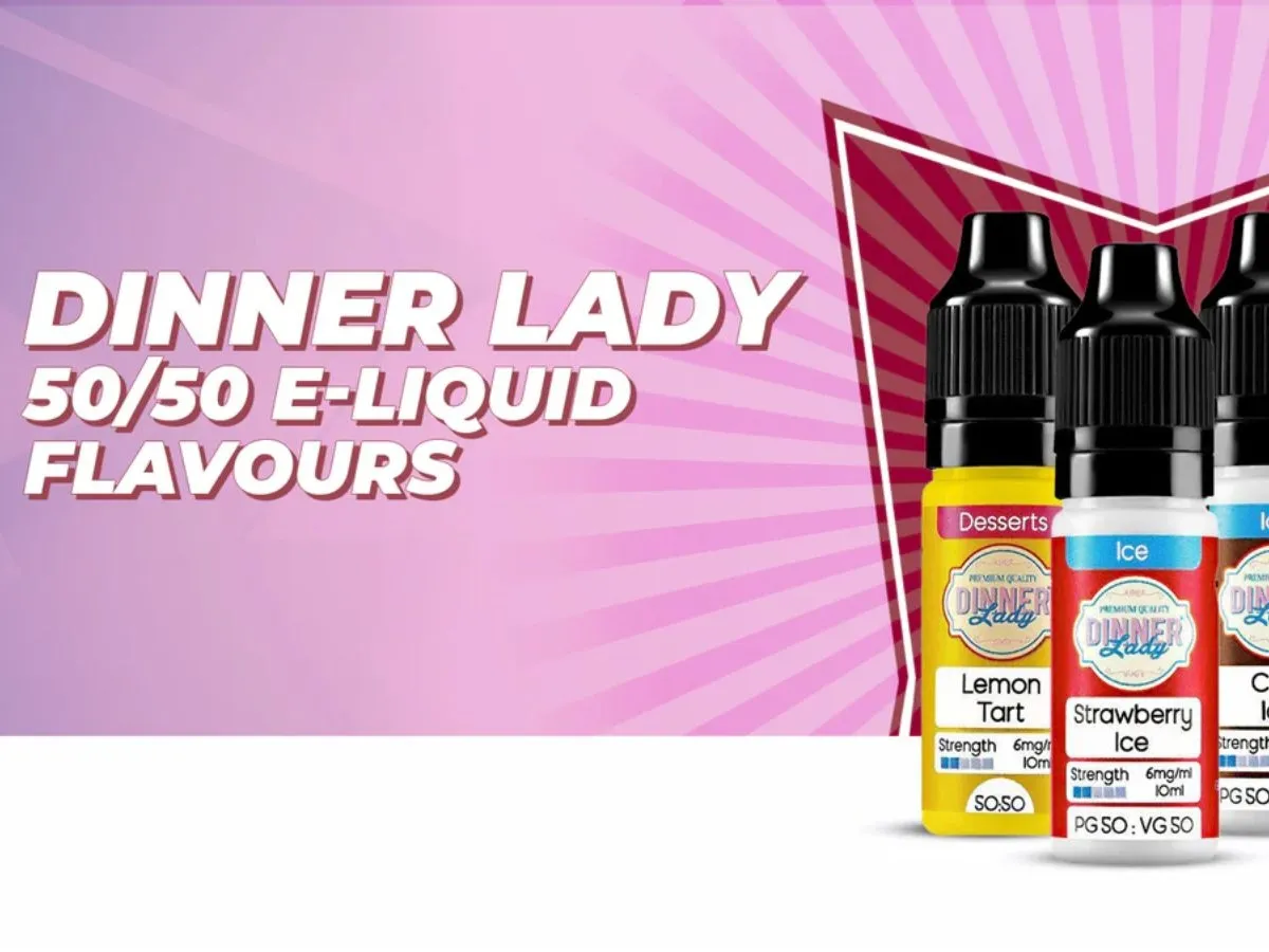 Dinner Lady Sweets Range e-liquid packaging