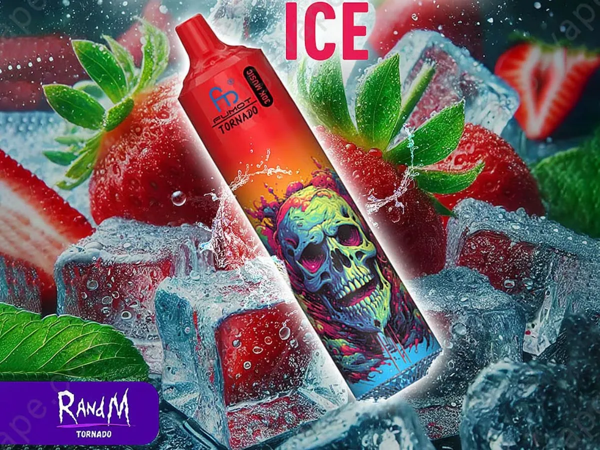 Fumot Tornado 30000 Vape Packaging and Speaker Feature