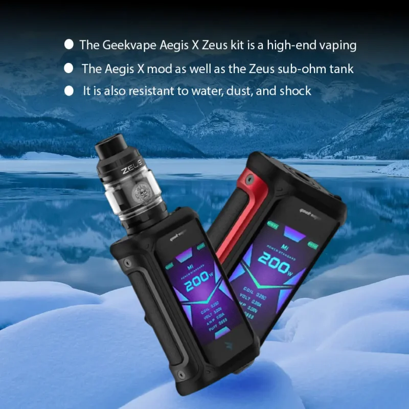 Aegis Geekvape X Geek Vape Aegis X Zeus Starter Kit Max Watt:200w Geek Vape  AEGIS X 200W Starter Kit Zeus SubOhm Tank Aegis Geek Vape